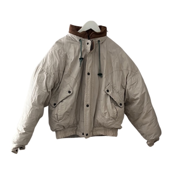 Vintage Men's Retro DASH Lifes Adventures Down Filled Ski Tan Jacket, Size Large - Picture 2 of 16